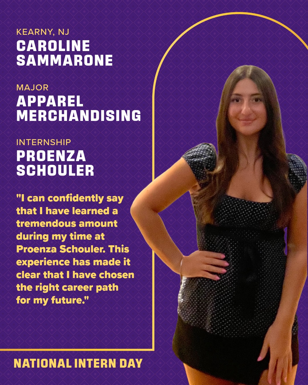 Intern Day photo and quote by Caroline Sammarone; text version follows at bottom of page.