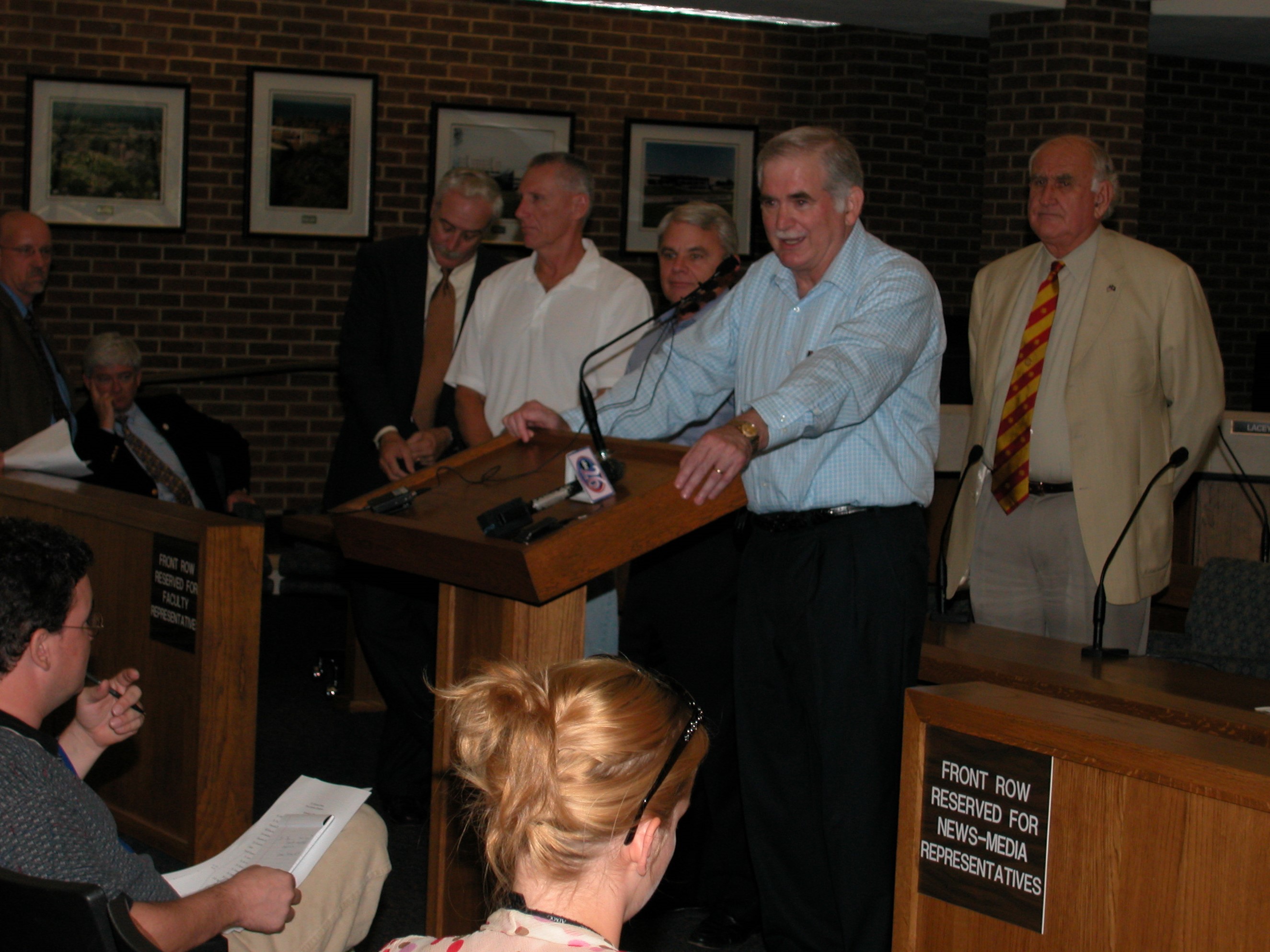 LSUHSC Chancellor John Rock addresses news media in press conference