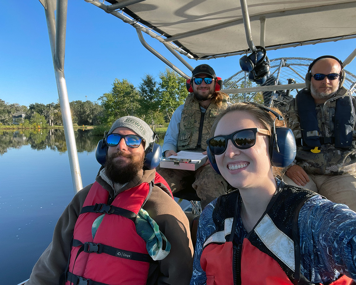people in airboat
