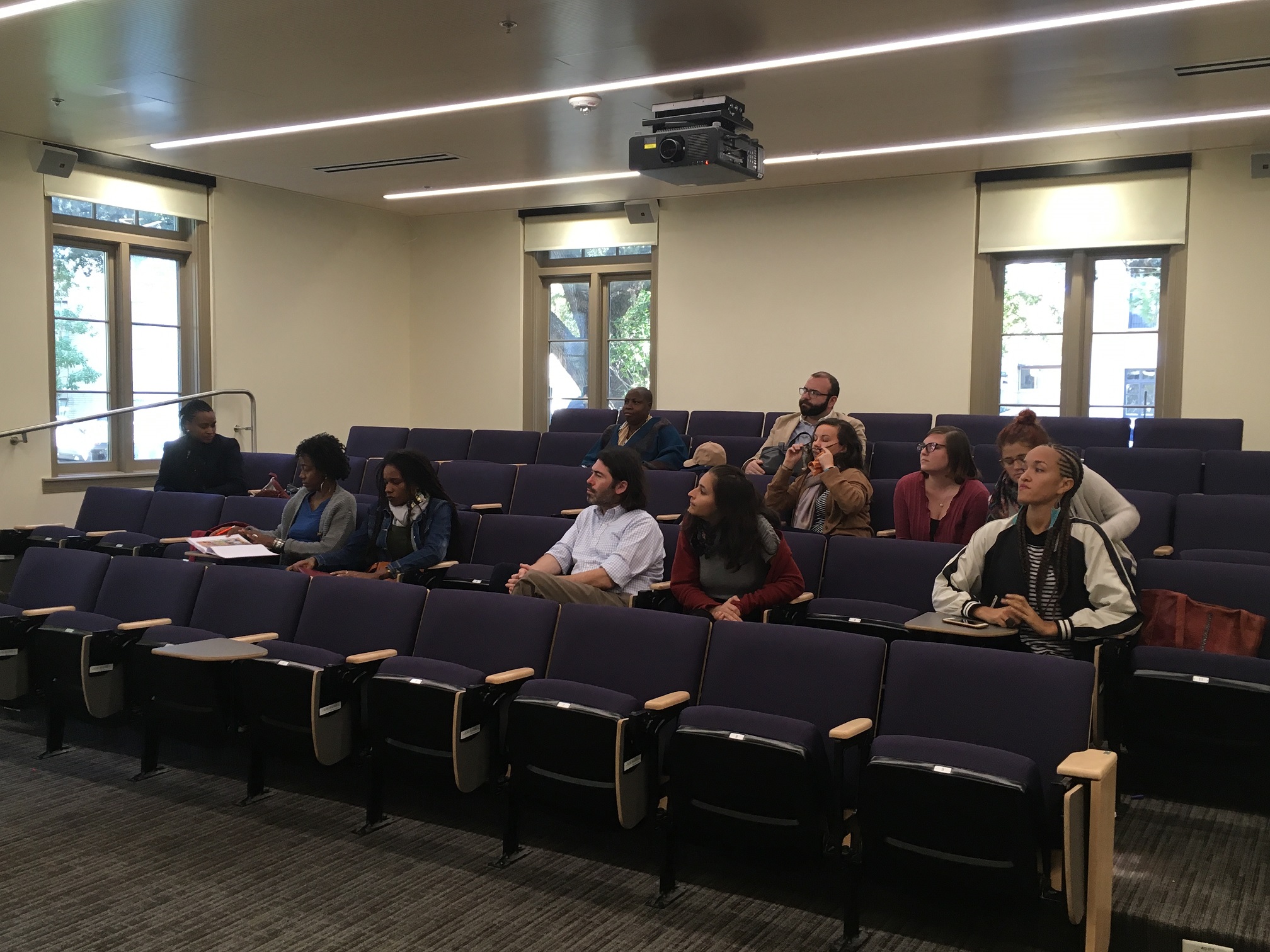 Exchange participants attending a lecture