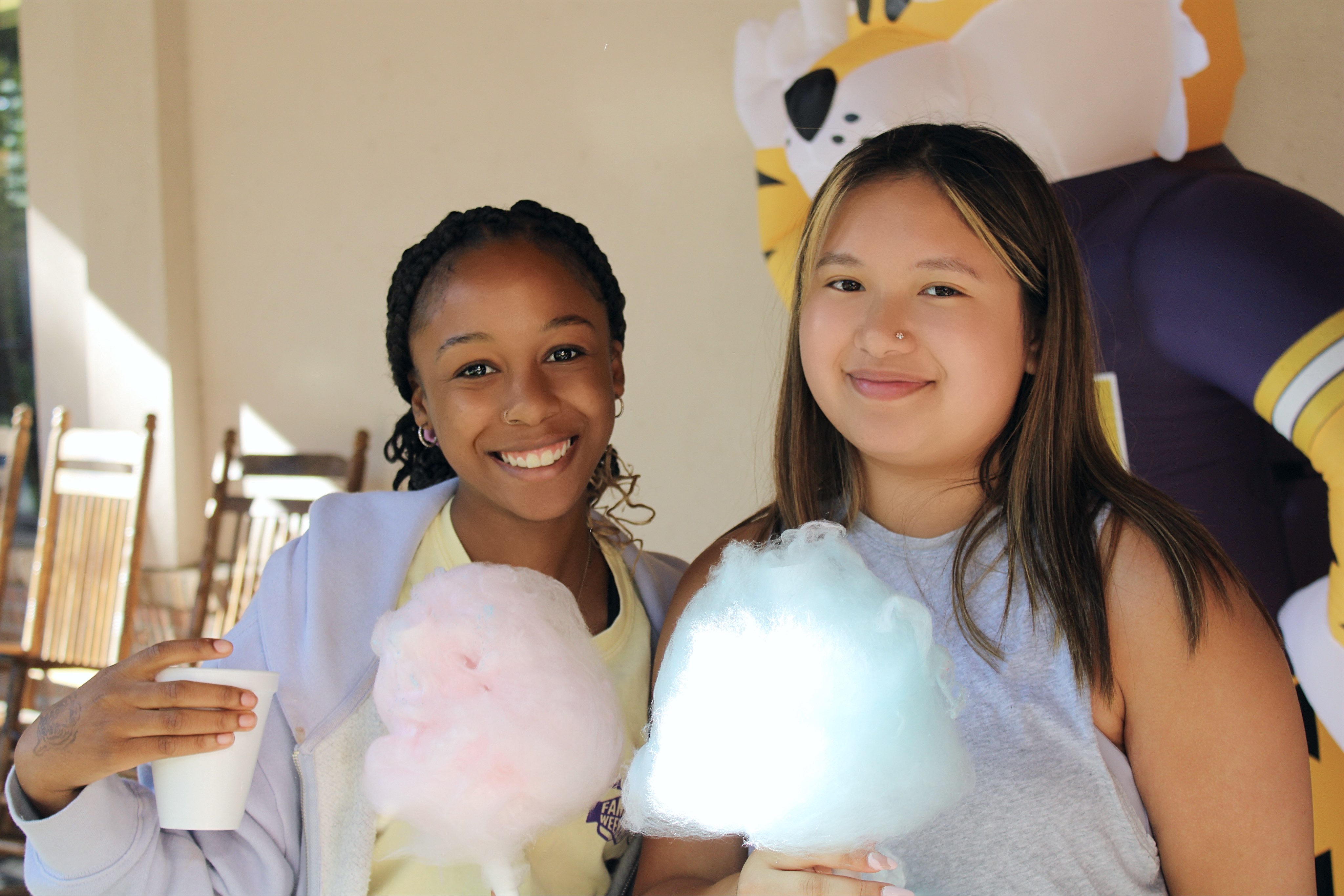 Students posing for a photo at Cypress Hall event