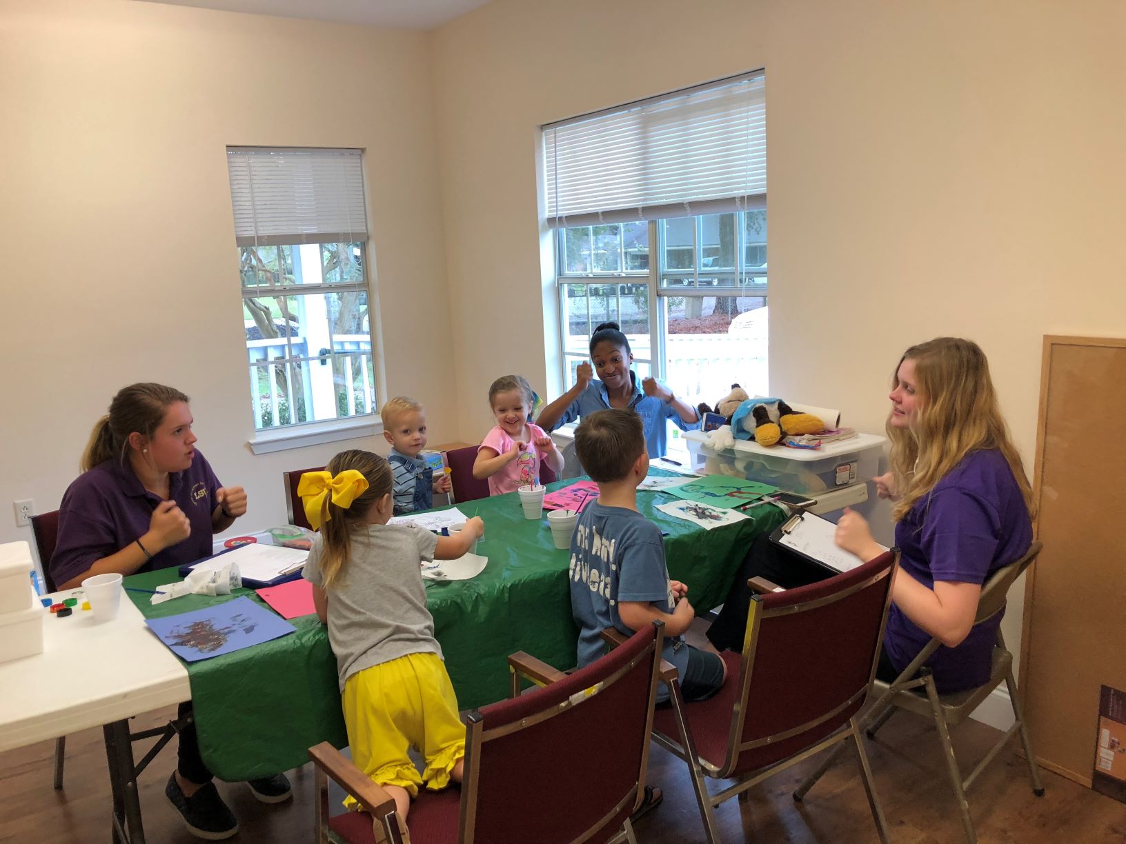 Children playing in the Scottish Rite Pre school program