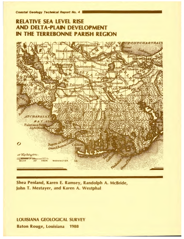 Relative Sea Level Rise and Delta-Plain Development in the Terrebonne Parish Region Relative Sea Level Rise and Delta-Plain Development in the Terrebonne Parish Region